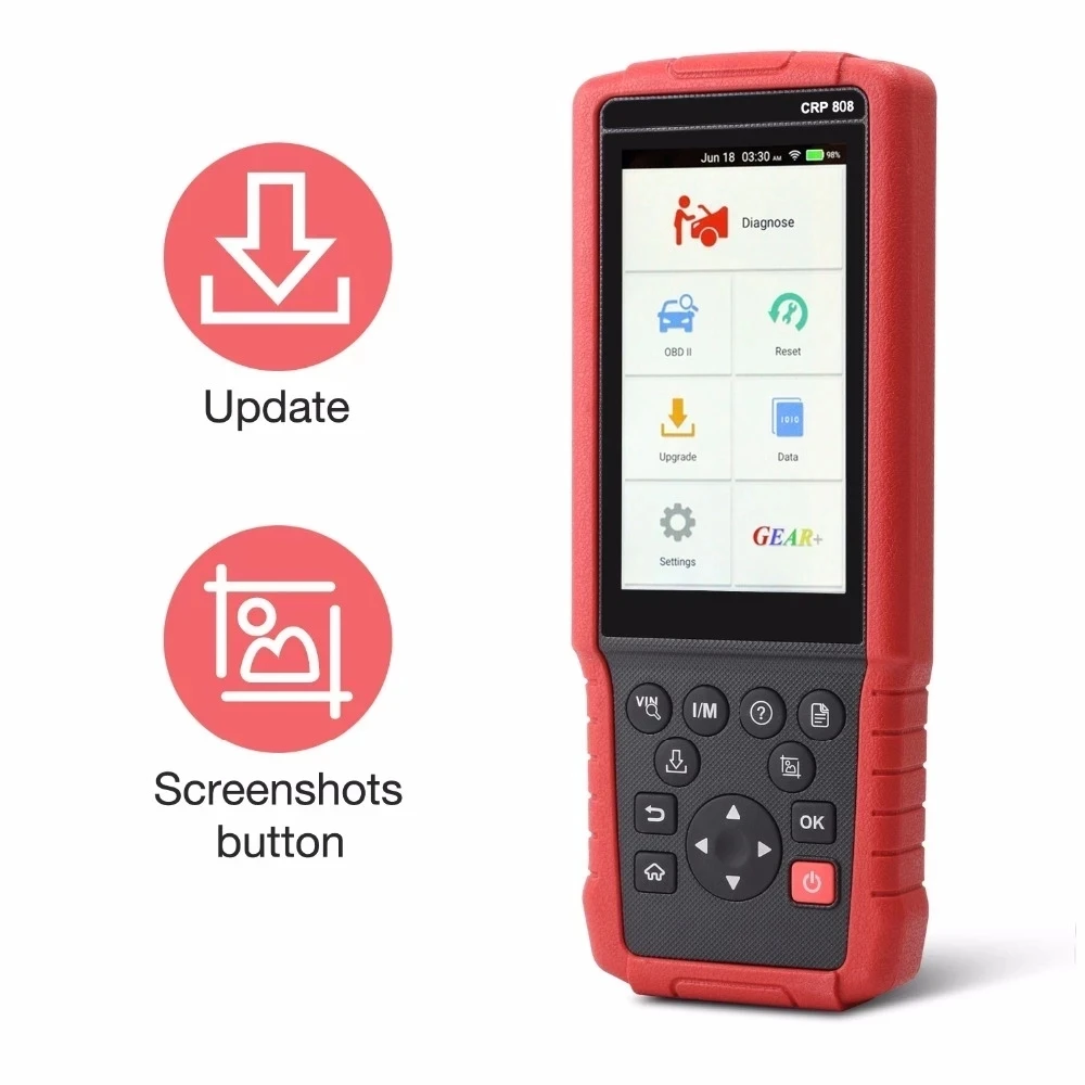 New Launch X431 CRP808 Full System Read and Clear DTCs Multi-languages Clear DTC Scanner OBD II Diagnostic Scan Tool