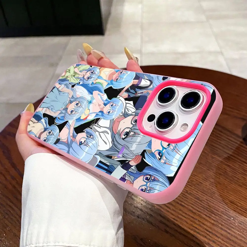 

Anime Shiunji Seiha Phone Case for iPhone 17 16 15 14 13 12 11 Air Pro Max Plus Jelly Double layer Rose Red Cover