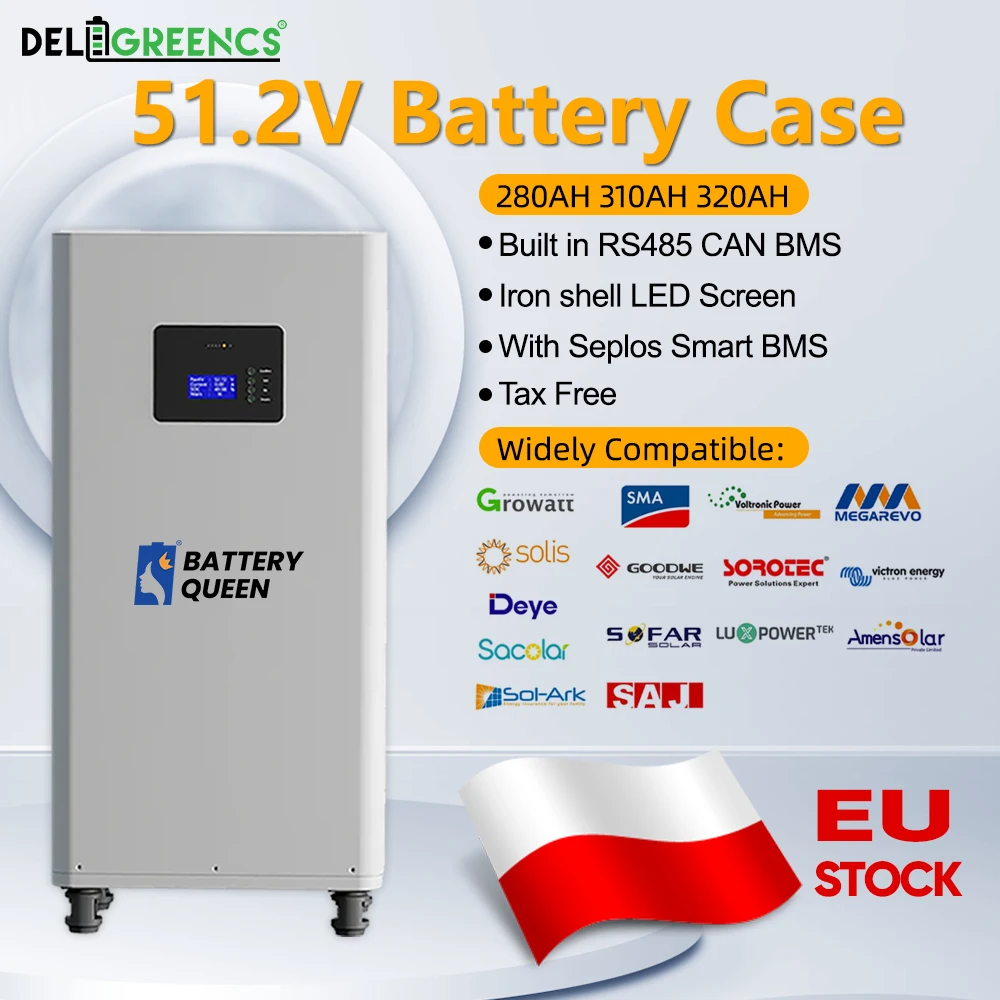 

Poland Lifepo4 Battery Kits With Smart BMS 48V 51.2V 280AH 310AH 320AH Lifepo4 For Solar Batteries Storage Free Shipping