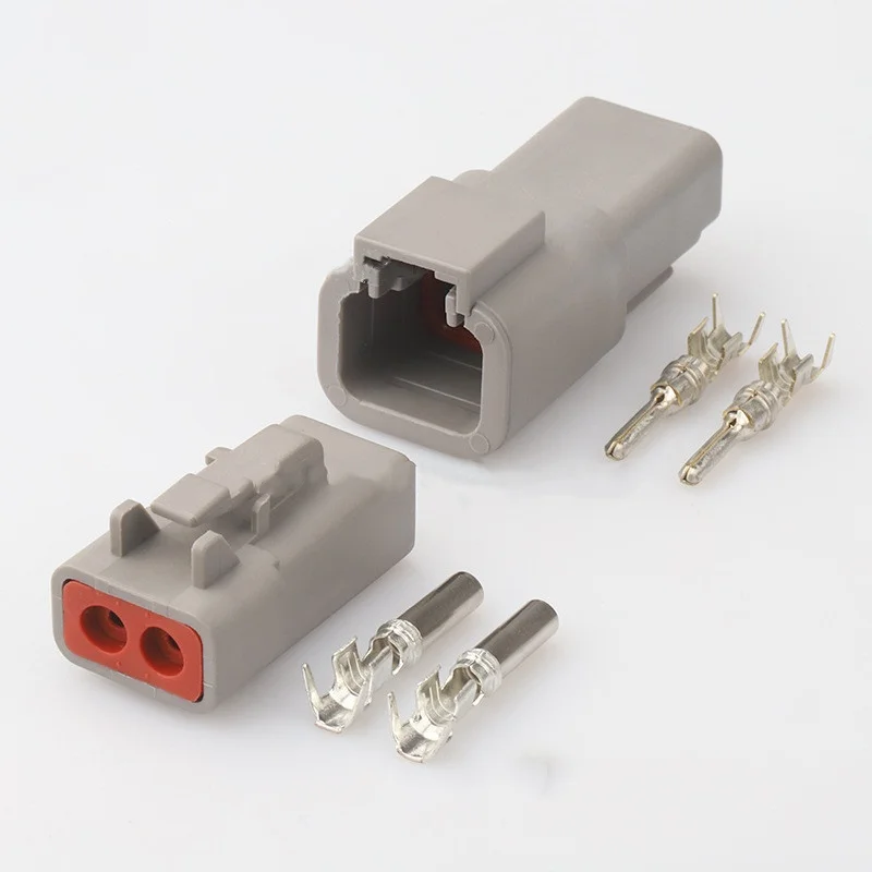 

1 Set Deutsch DTP 2 Pin 4 Pin Gray Male Female Waterproof Electrical Auto Connectors Plug DTP06-2S DTP04-2P DTP06-2S DTP04-2P