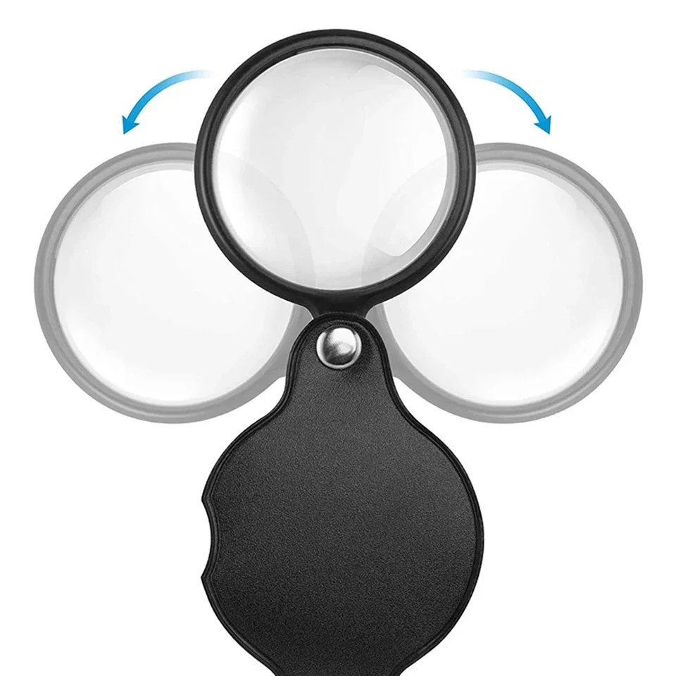 BEGREAT Mini Magnifier 8X Foldable Pocket Magnifier Portable 50mm Handheld Magnifier Jewelry Reading Magnifying Glass