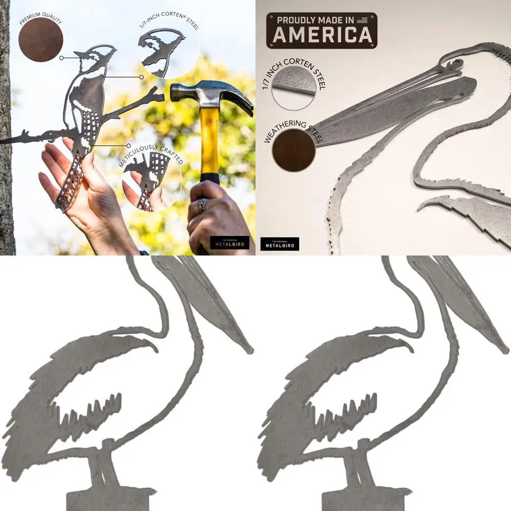 

American-Made Corten Steel Outdoor Tree Decorations - Pelican Brand Metal Art