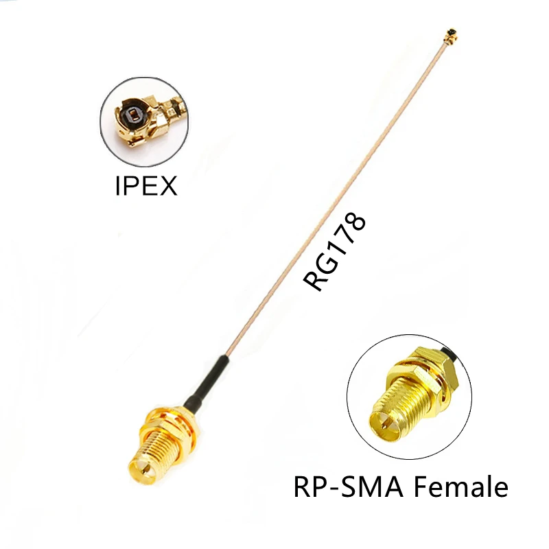 SMA IPEX Pigtail Jumper RP SMA Perempuan Ke U. Fl IPX RG178 1.13 Soket Kabel Jack Konektor Adaptor untuk Wifi Router GPS AP