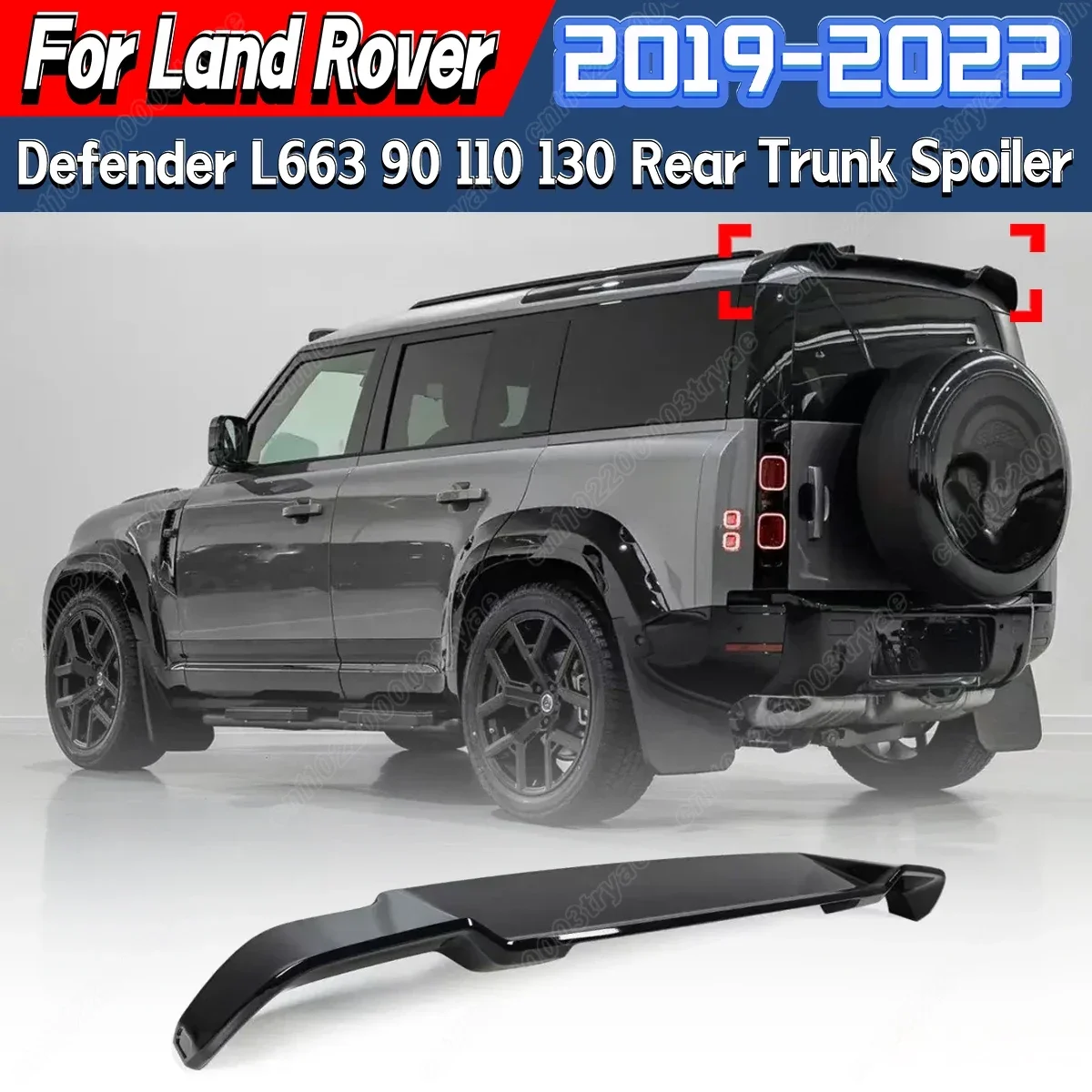 

Для LAND ROVER Defender L663 90 110 130 2019 2020 2021 2022 верхний спойлер крыло глянцевый черный хвостовое крыло украшения модификации комплекты