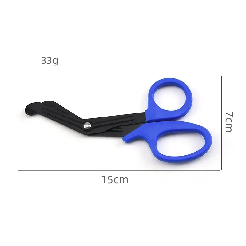 Forbici piccole per uso domestico portatili manico in plastica lama in acciaio inossidabile benda di garza cesoie per tela pratici gadget da esterno