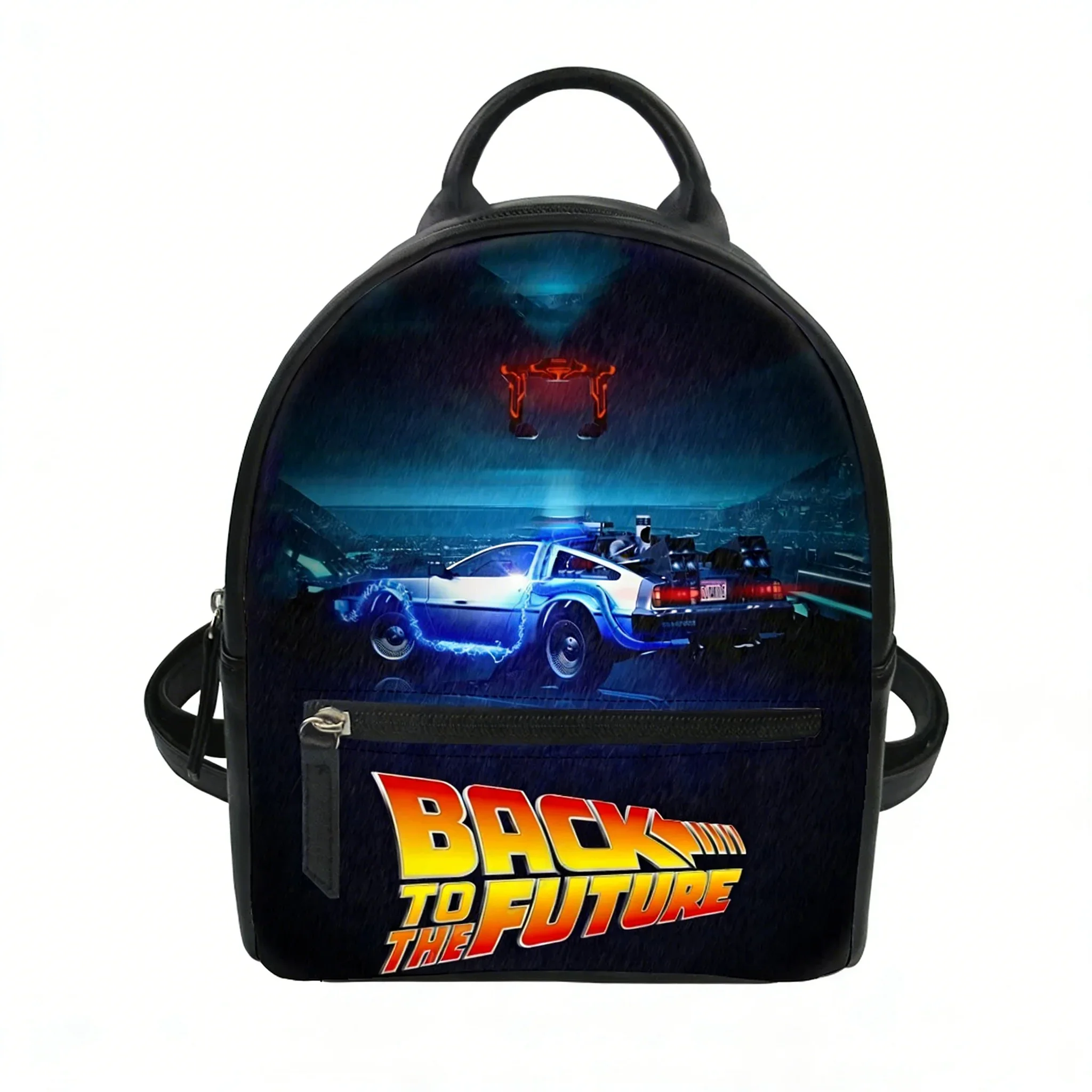 Back to The Futures Movies Custom Mini Small Backpack Purse Carter Schoolbag Double Shoulder Bag Mini Daypack Leather Travel Bag