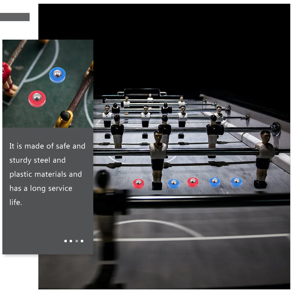 16 قطعة من ملحقات كرة القدم للطاولة، خرز متحرك بديل لتجعيد الشعر الصغير، بلاستيك فولاذي متين للعب الداخلي والخارجي #6