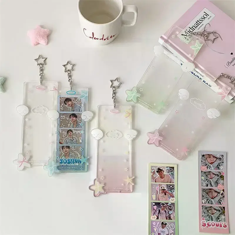 

Современный звездный дизайн, фотокарта Caddy, 4-куббический идол, портреты для хранения, украшение «сделай сам», кулон, идеальный подарок для коллекционеров карт