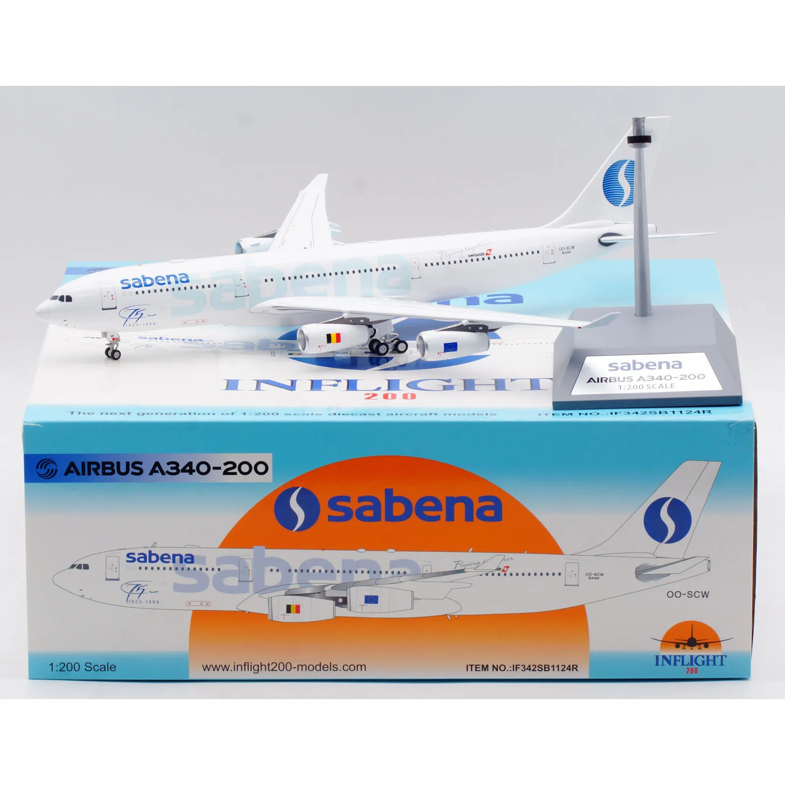 IF342SB1124R Alloy Collectible Plane Gift INFLIGHT 1:200 Sabena Airlines 