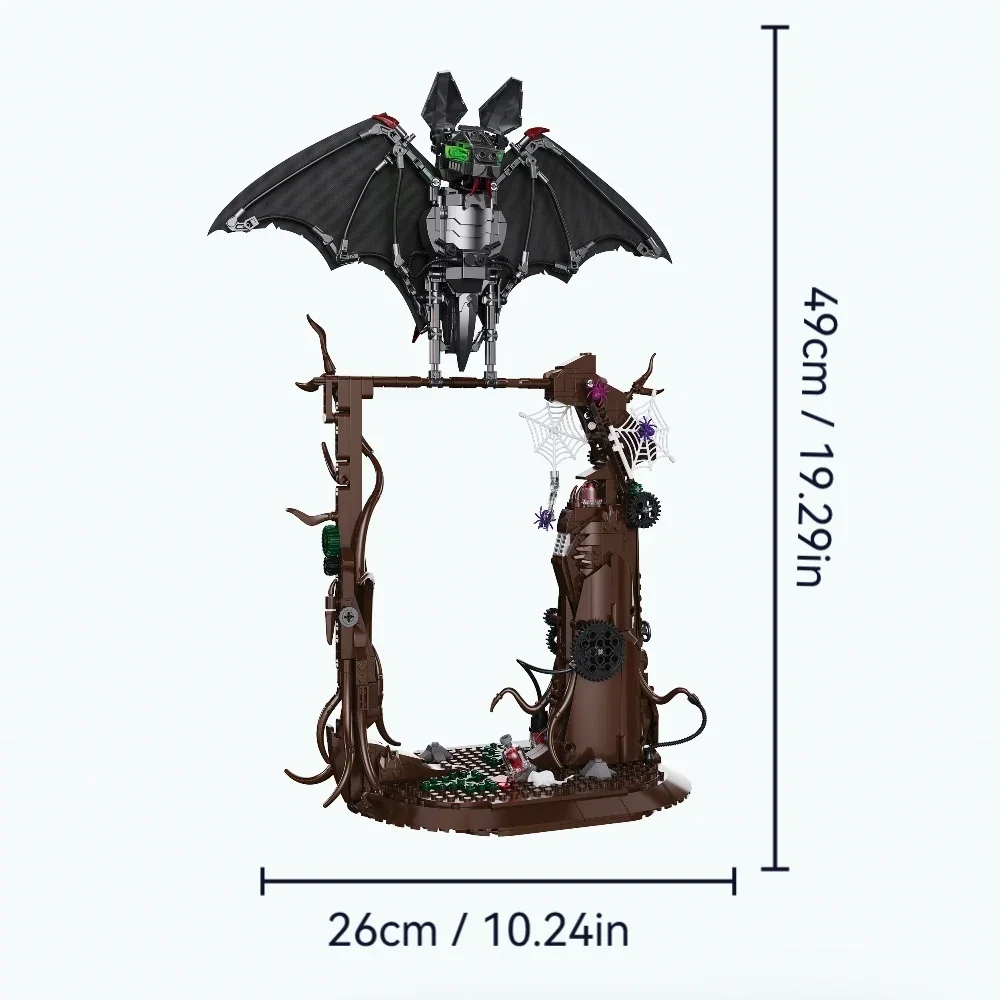 DK7058 839pcs MOC Idea Technical Mechanical Bionic Bat Building Blocks Bricks Assembling Toys for Boys Christmas Gift Set