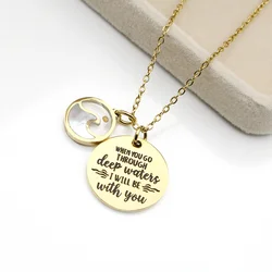 Faith Bible Verse Mustard Seed Shell Necklace Stainless Steel Inspirational Jewelry Women Mothers Valentines Day Gifts