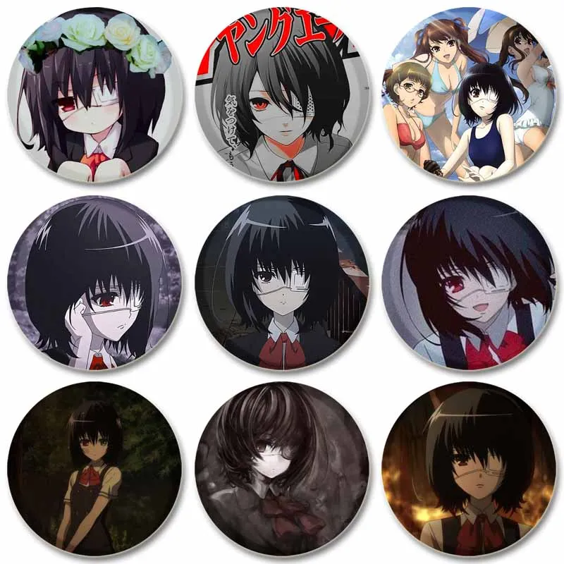 Anime Another Tinplate Soft Button Pins Creative Brooches Character Icon Badges for Clothes Bag Decoration Jewelry Accessories