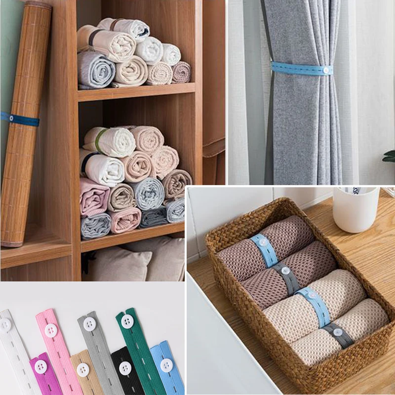 Bandas Elásticas de Nylon com Buraco Botão, Artesanato DIY, Vestuário, Calças Acessórios, Organizadores, Costura, 10-50Pcs