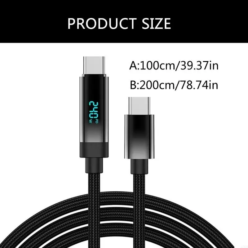 USB C To USB C Кабель с 240 Вт быстрой зарядки кабеля для гаджетов