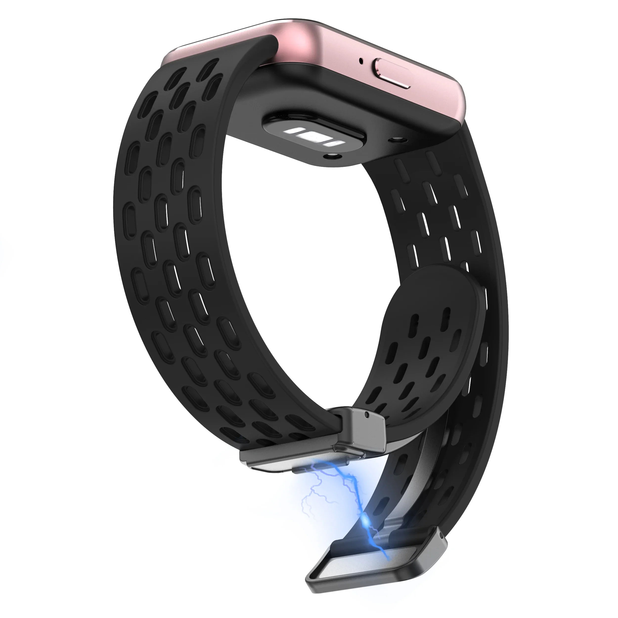 Magnetyczna klamra D sportowa opaska silikonowa do Samsung Galaxy Fit3 Fit3 SM-R390 pasek zamienny opaska na nadgarstek akcesoria do bransoletki