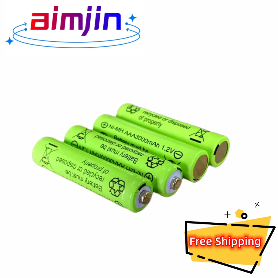 100% Original AAA Metal Hydride Nickel Rechargeable Battery 3000mAh 1.2V Rechargeable To 800 Cycle