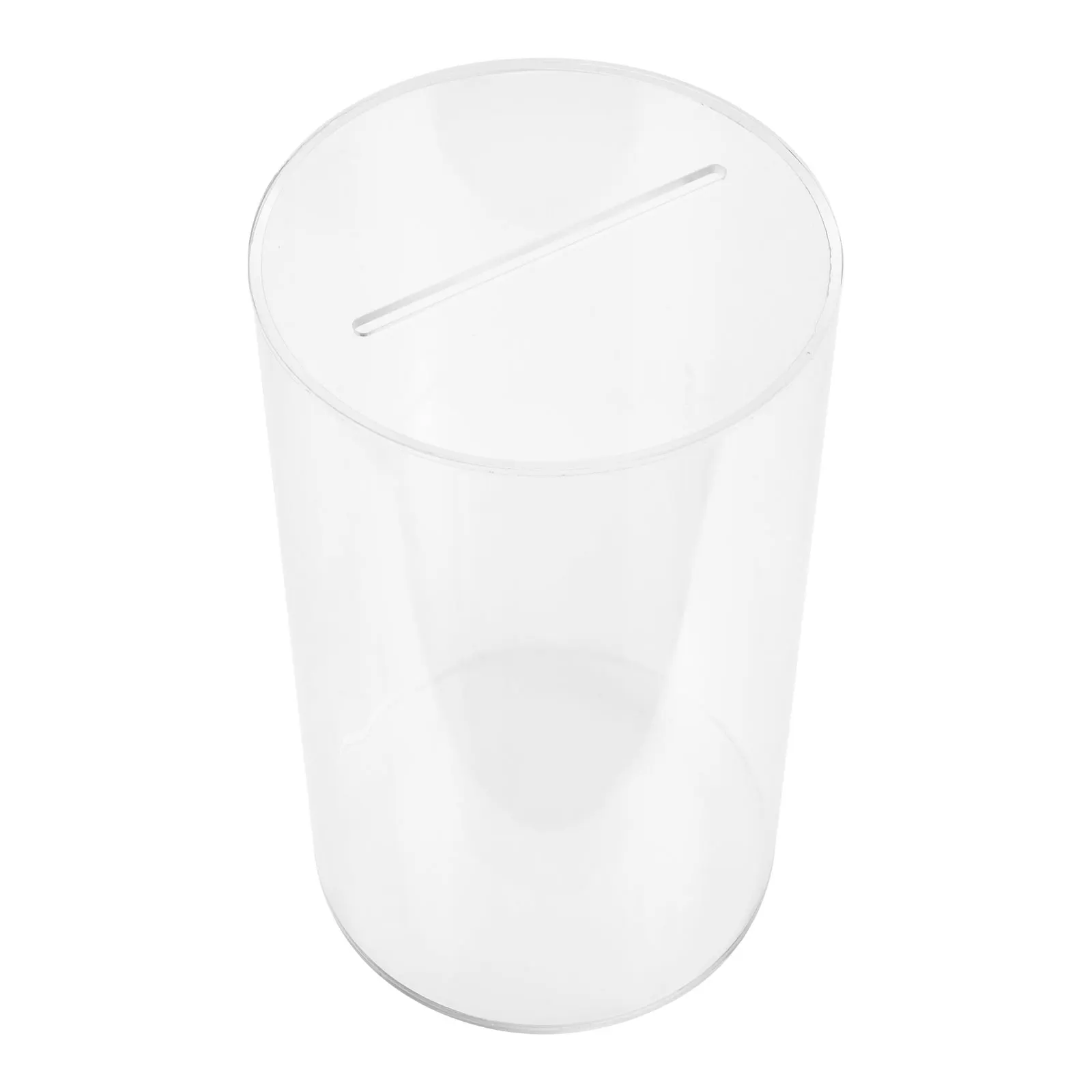 

Adorable Durable Acrylic Piggy Bank Transparent Cylinder Shaped Savings Jar Motivational For Kids Money Storage Container