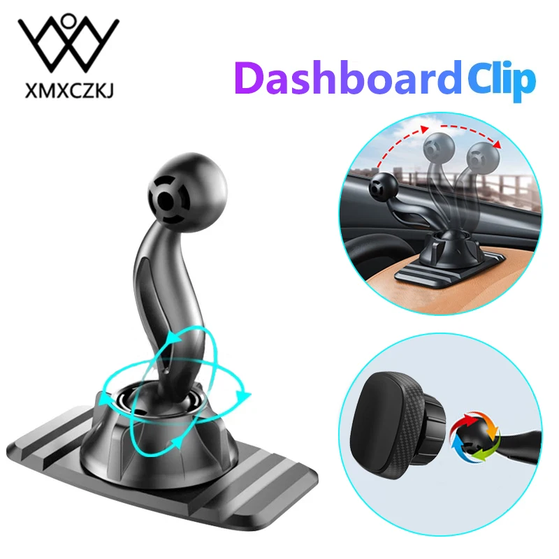 Universal 17mm Ball Head Base Upgrade Car Dashboard Clip Mount for Car Phone Holder Stand Magnetic Mobile Phone Bracket Accessories