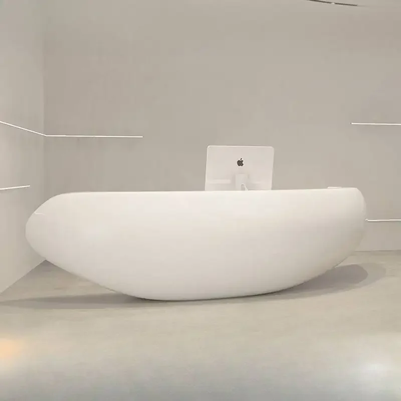 Beauty Salon Special-shaped Reception Desk Painting Company Reception Desk Fashionable Simple Can Be Customized Furniture