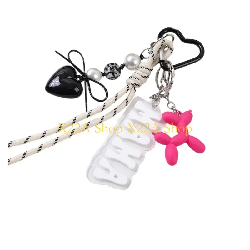 Unique Unique Acrylic Keychain Featuring Heart Balloon Dog Design for Personalized