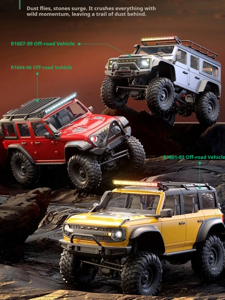 

HB HuangBo RC Car RTR 1/16 Scale 4WD Off-Road Crawler Car Full Proportional Remote Control Electric Toy for Adults and Kids