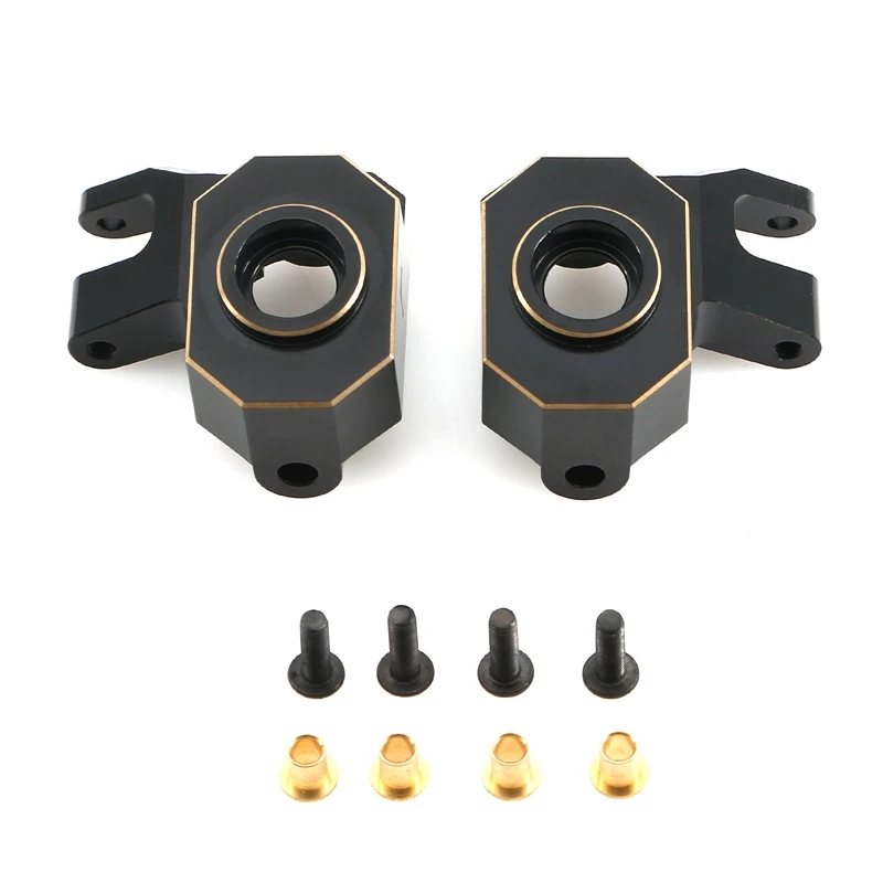 Acessórios de substituição para modelo de simulação 1/10 carro axial scx10pro latão axi03028 quadro preto ouro copo direção 1 par