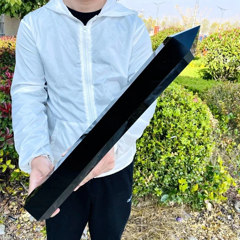 Natural obsidian tower, energy gem, spiritual healing, home decoration, purification meditation, collection