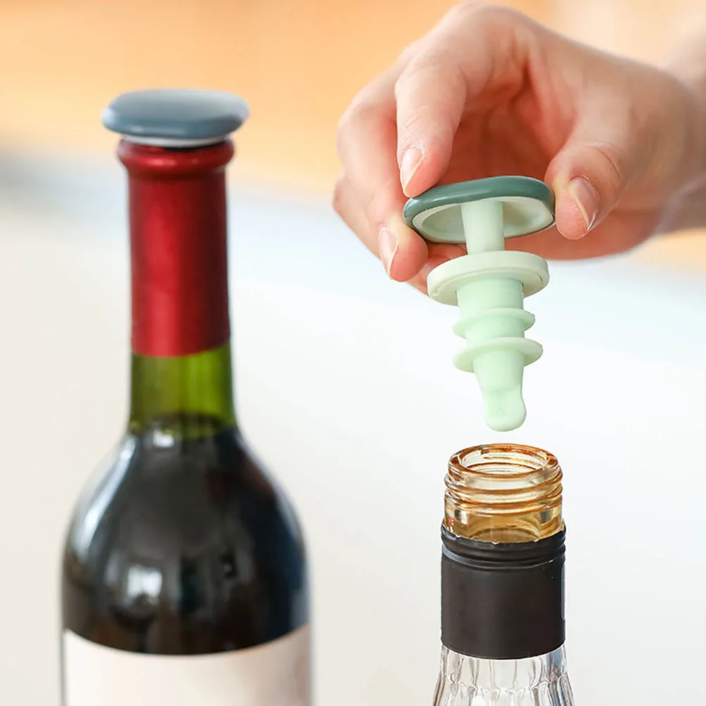 

4 Pcs Bottle Plug Sealing Stopper Silica Gel Cone Easy Cocktail Beer Bottle Preservation Tool