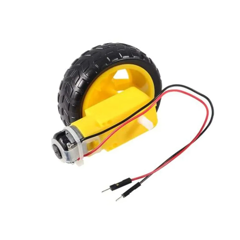 4 juegos de nueva relación 1:48 TT Motor DC 3-6V motores de caja de cambios de doble eje 200RPM Kit de ruedas de neumáticos para Robot de coche inteligente