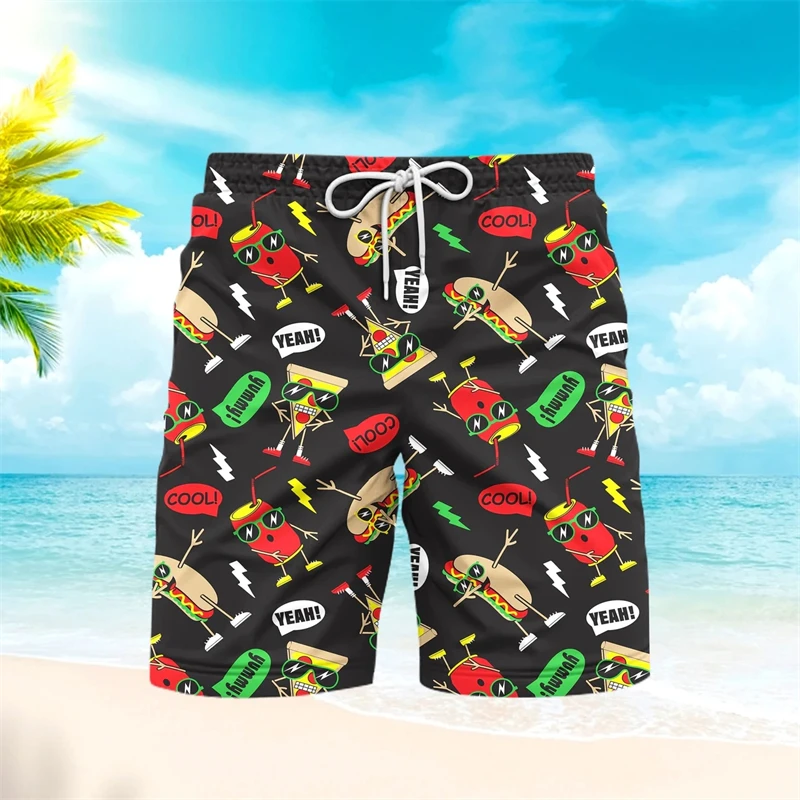 

2025 Surfing Personality American Casual Beach Man Swim Shorts Drinks Summer Women Lady Holiday Shorts Designer Clothing