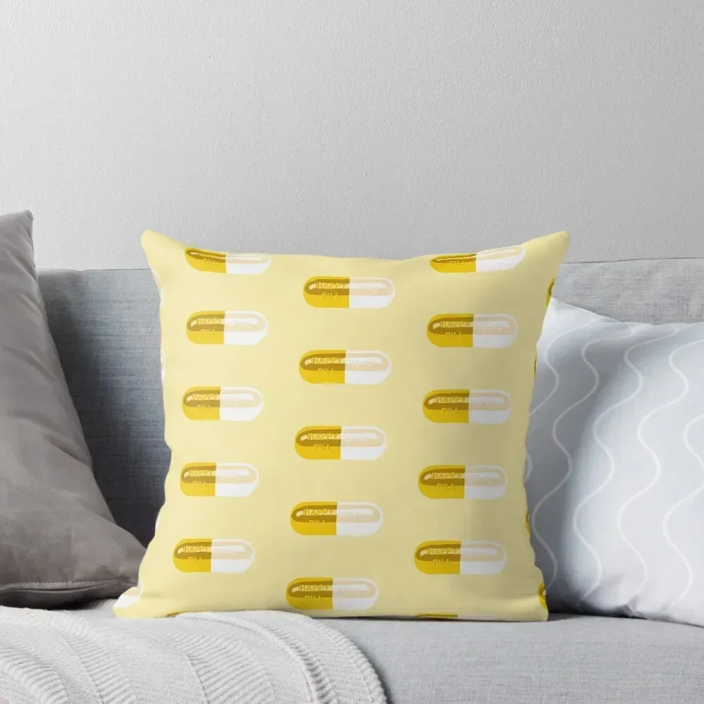 

Happy Pill Yellow Throw Pillow Pillows Aesthetic autumn decoration Cushions For Decorative Sofa Cushion Child pillow