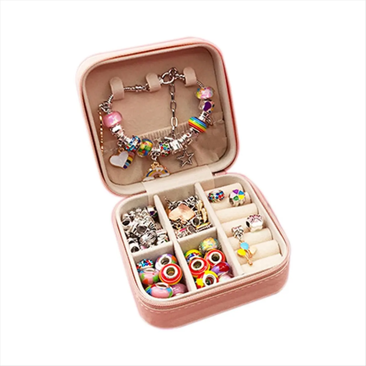 ABNH Jewelry Making Kit Charm Bracelet Necklace Present Beads Set DIY Toys for Children Bracelets Birthday A