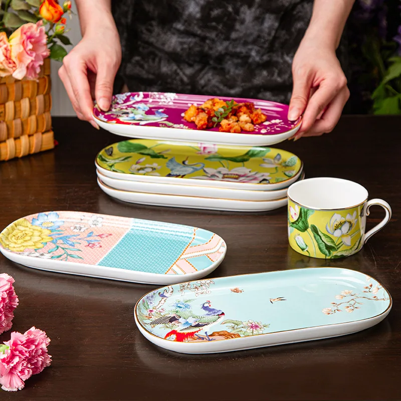 

Hxl sushi dessert plate restaurant afternoon tea dessert plate bone china dish plate