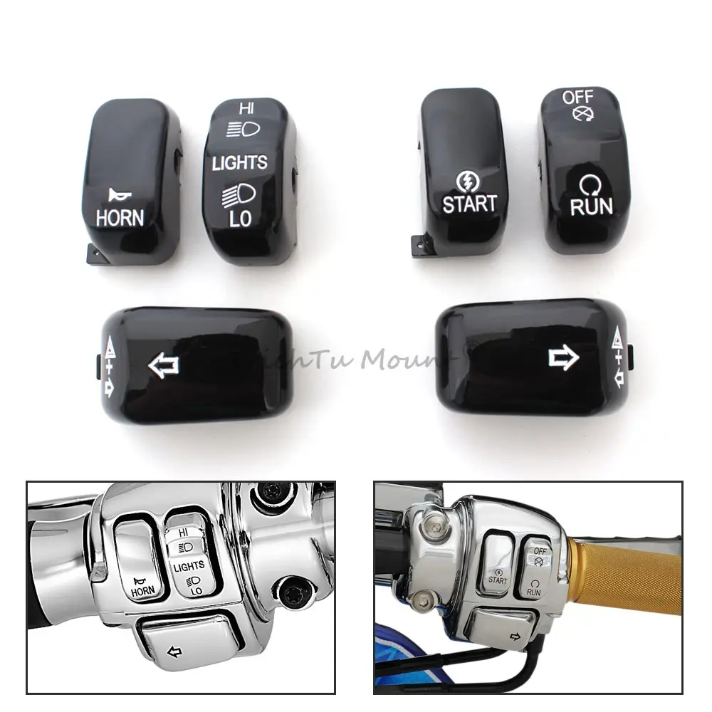 Motorcycle Hand Control Switch Cap Button Cover For Harley Touring Road King Sportster Dyna Fat Boy V-Rod Accessories 1996-2013