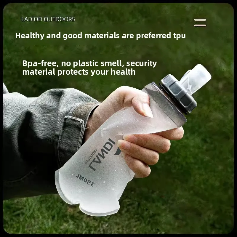 

Sports soft kettle TPU foldable soft water bag outdoor running mountaineering marathon pocket portable water cup