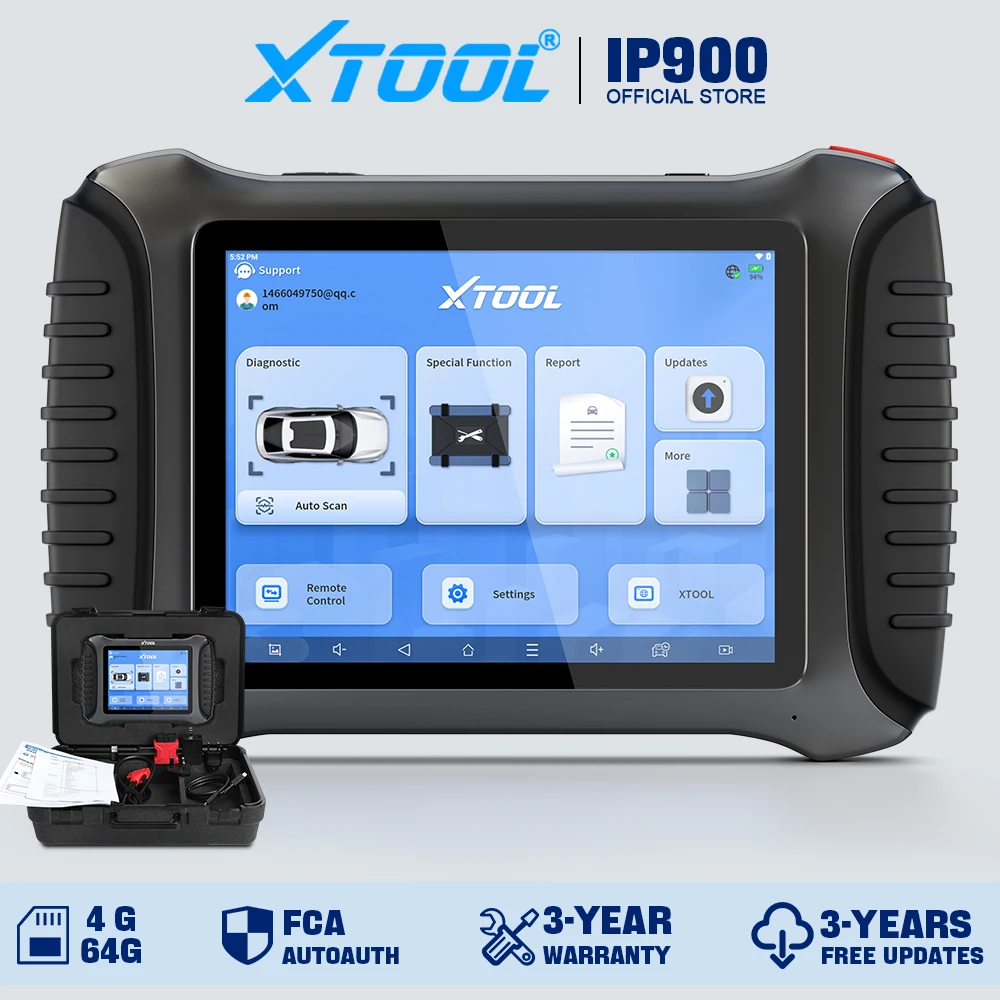 XTOOL InPlus IP900 All System Car Diagnostic Tools CAN FD DOIP 38 Resets Bidirectional Scanner ECU Coding Automotive Scanner FCA