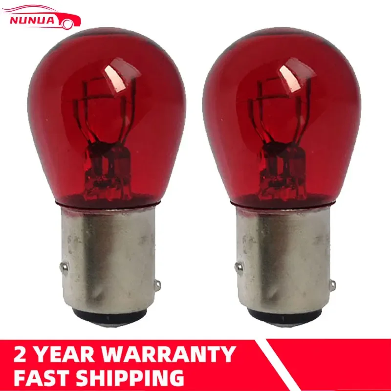 2PCS  BAW15D BAW15S Red Brake Stop Car Rear Tail Light Bulb 567 12V PR21/5W 21W Turn Signals Warning Lights For GM/Ford/SAAB