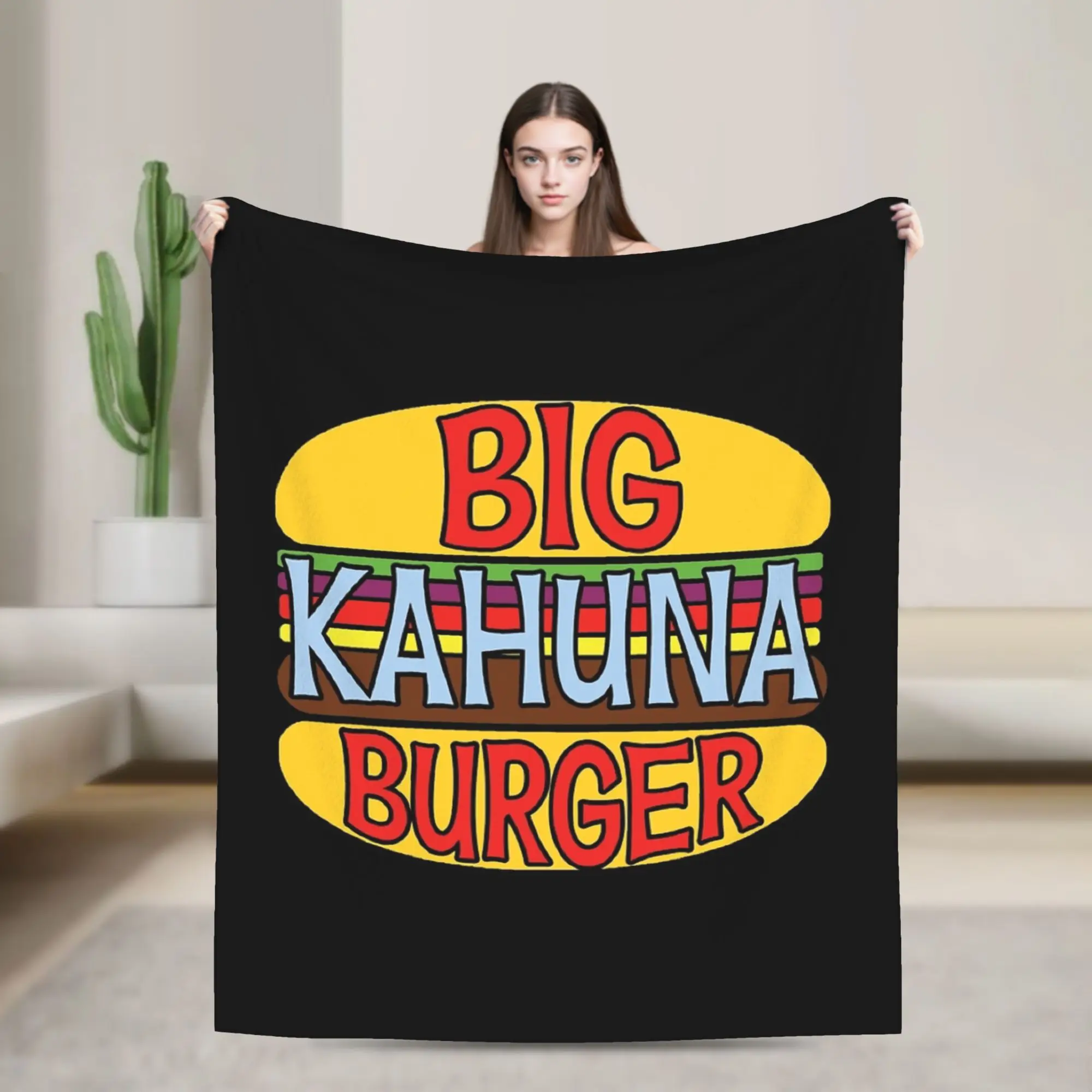 Manta de ficción de pulpa de hamburguesa Big Kahuna, manta polar de invierno de Quentin Tarantino, mantas suaves para ropa de cama, colcha fina de felpa para coche