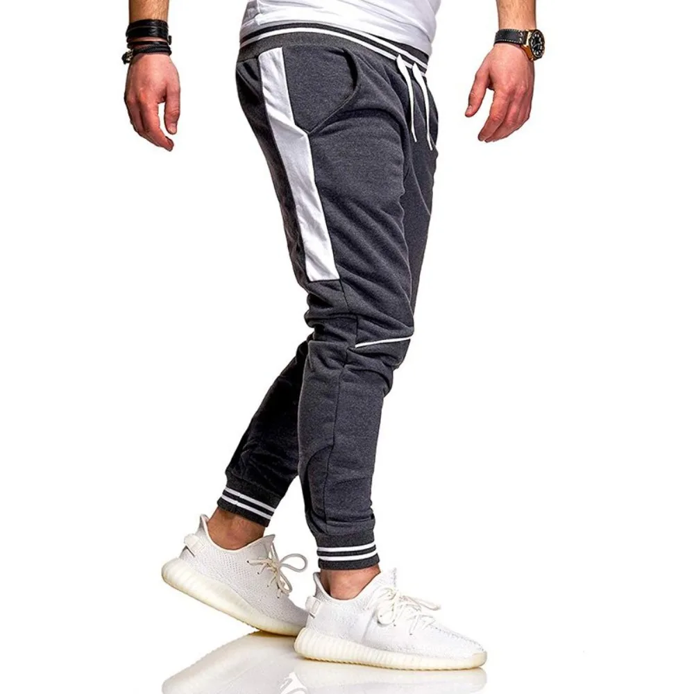 Tether Belt Casual Pants Men's Sweatpants Invisible Open Crotch Outdoor Sex Running Fitness Basketball Trousers Fashion Splicing