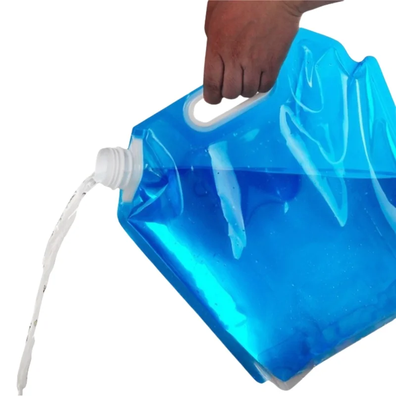 High Capacity Outdoor Water Bag 5/10L Folding Water Bag Canister Tasteless Safety Seal Lightweight Drinking Water Storage Bag