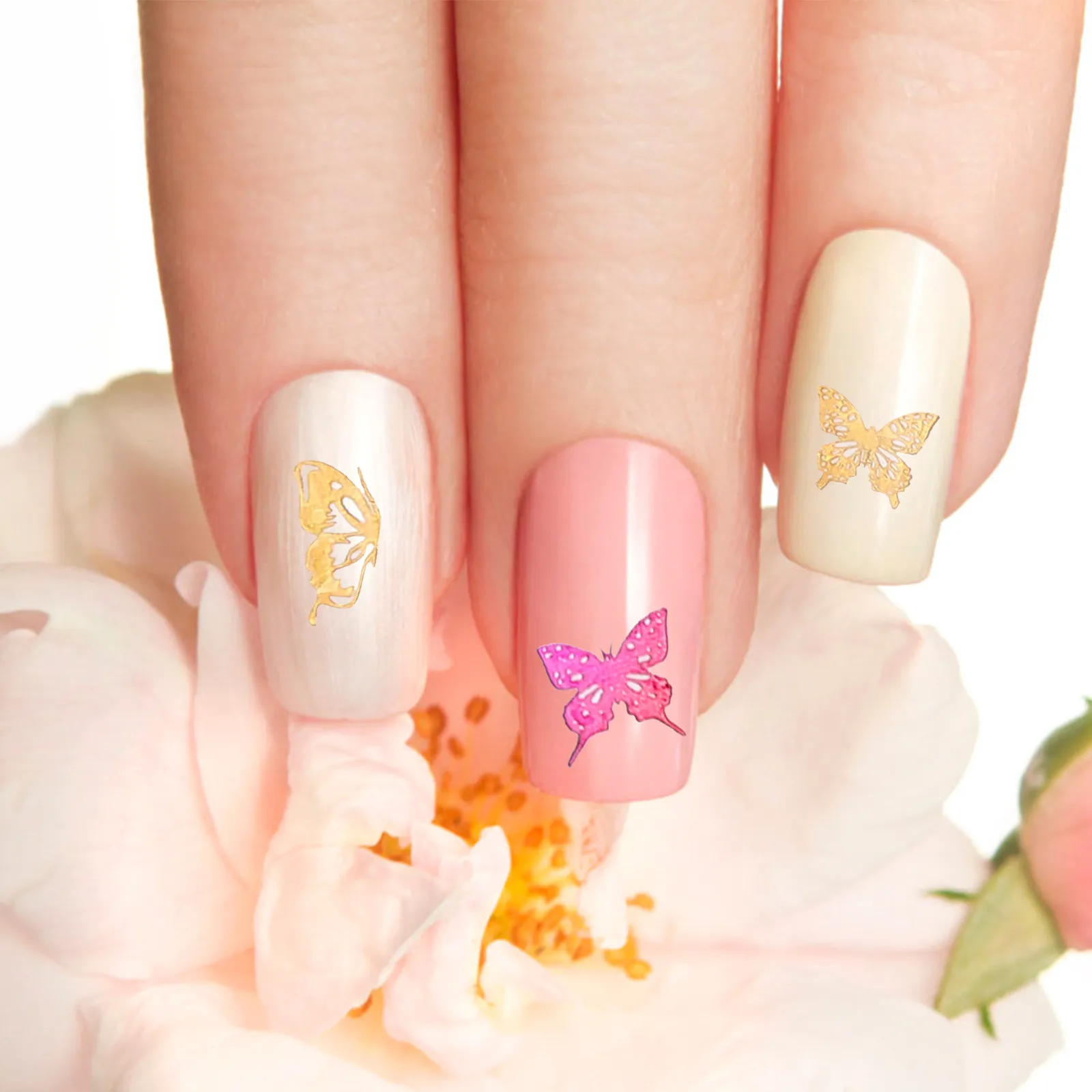 

Butterfly Nail Art Stickers 16 Sheets DIY Manicure Accessories Glamorous Decoration Tips Women Eco Friendly Charm