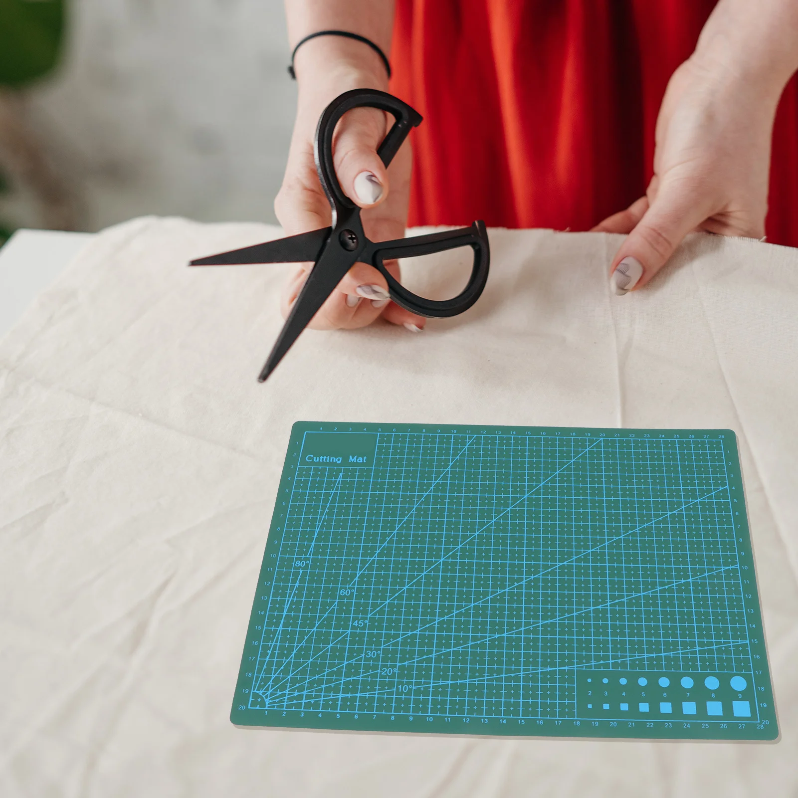 A4 Green Cutting Mat Self Healing Non-Slip Pvc Durable For Scrapbooking Quilting Sewing Crafts Projects Handicraft Tool