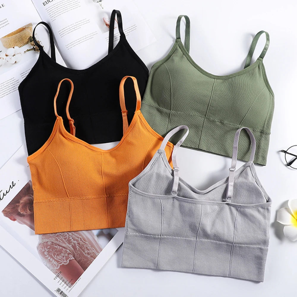 Rückenfreie Sportbekleidung für Damen, Fitnessstudio, Sport-BH, nahtlos, Damenunterwäsche, verstellbarer Schultergurt, innen gepolstert, Yoga-Weste, Bralette