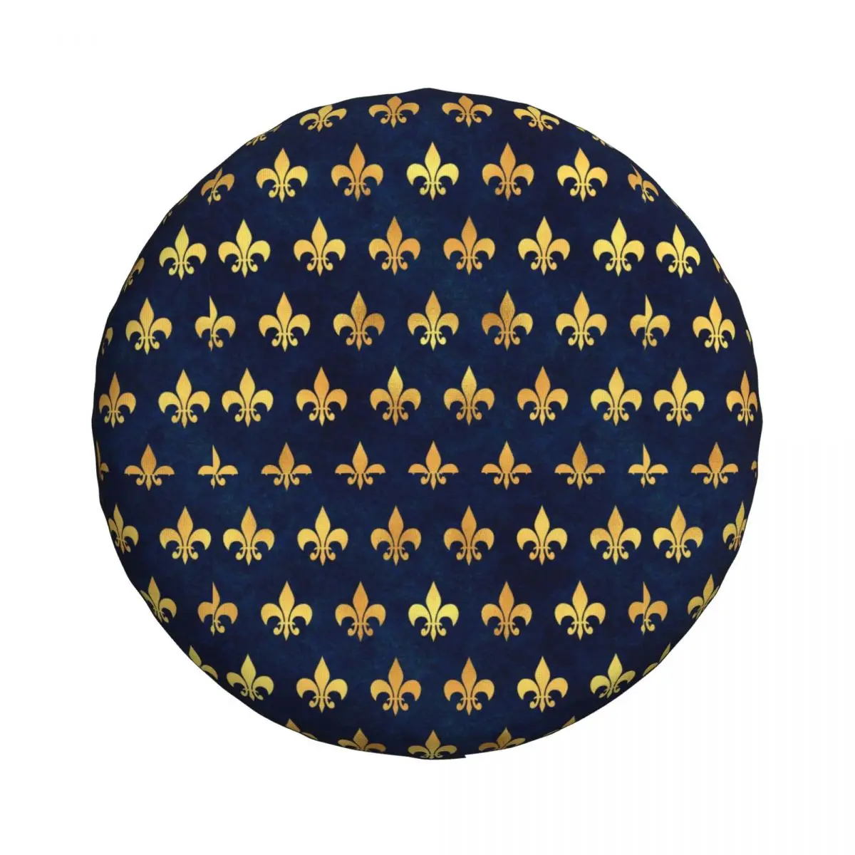 Royal Gold Blue Fleur Spare Tire Cover for Jeep Mitsubishi Pajero SUV RV Car Wheel Protectors Accessories 14