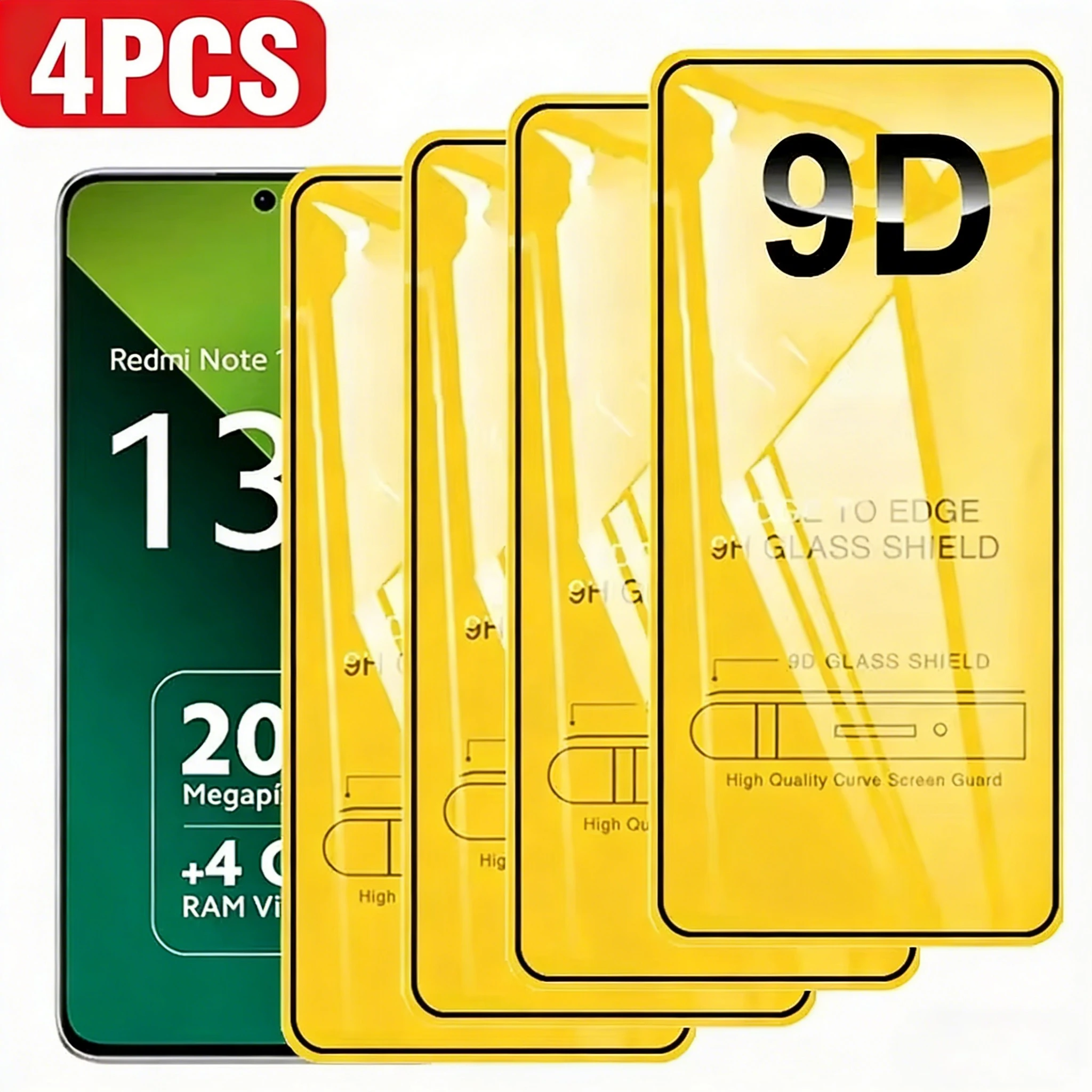 

For Xiaomi Mi 15 14T 14T 13T 4PCS 9D Tempered Screen Protector For Xiaomi 14T 13T 9T Pro 9T 11i 11 Lite 12 Lite Protective Glass