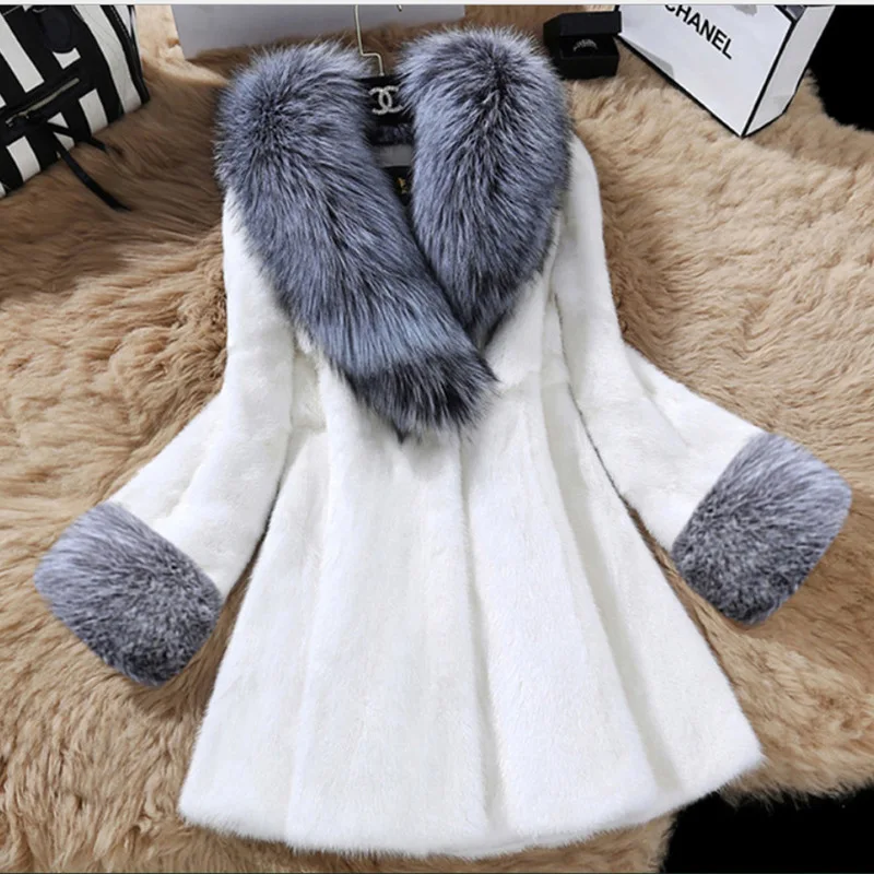 Women Faux Fur Jackets Casual Fur Coats V Fur Collar Long Sleeves Thick Warm Jacket Y2k Loose Slight Strech Autumn 2025 Winter
