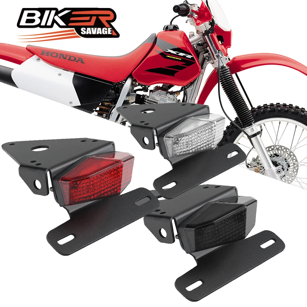 License Plate Holder LED Tail Light For HONDA XR250R XR400R XR400 XR250 Motard Motorcycle Accessories Tail Tidy Fender Bracket