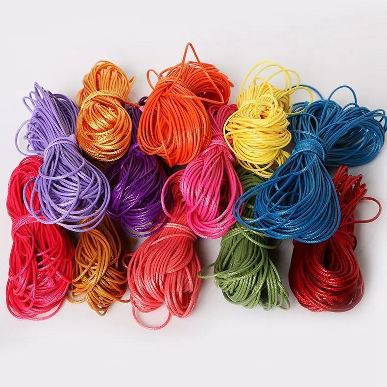 1mm 1.5mm 2mm Waxed Cotton Cord Waxed Thread Bead Rope DIY Bracelet For Jewelry Making Supplies Clothing DIY Accessories