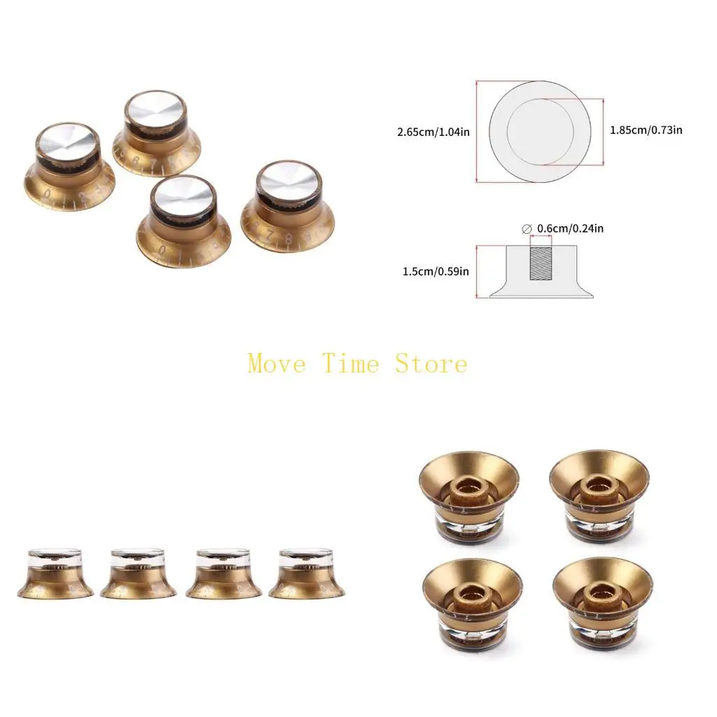 

92ME 4 шт., ручки эффектов для электрогитары, ручки управления громкостью, пластиковый цилиндр, ручки управления скоростью,