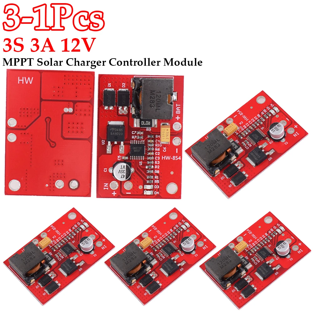 3S 3A 12V MPPT Solar PV Charger Controller Module with LED Indicator Solar Controller Module for 18V Solar Panel